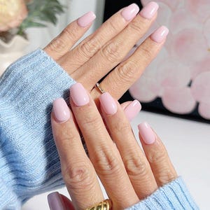 Soft Pink Extra Short Square Press-On Nails