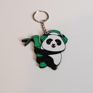 Adorable Panda Keychain – Cute & Minimalist Gift for Panda Lovers, Cartoon Animal Charm for Keys, Bags, Backpacks, or Zippers