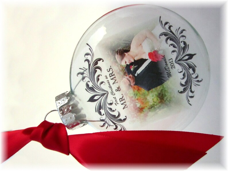 Download MR & MRS Custom First Christmas Wedding Holiday Glass ...