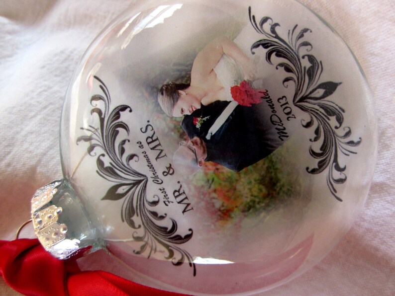 Download MR & MRS Custom First Christmas Wedding Holiday Glass ...