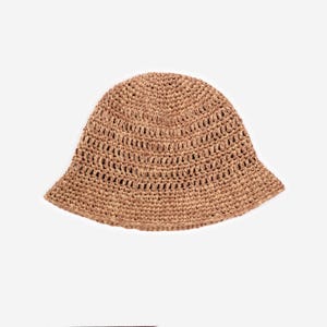 Handgehäkelter Sonnenhut aus reinen, speziellen Papiergarnen. Sommerhut. Bukethat