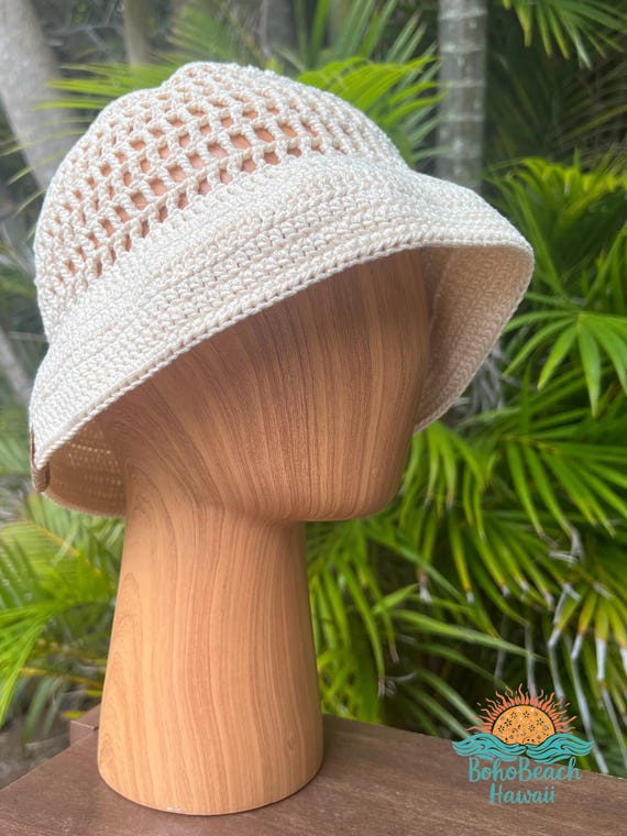 Hawaii Made Crochet Beach Hat in Beautiful Island Tones 