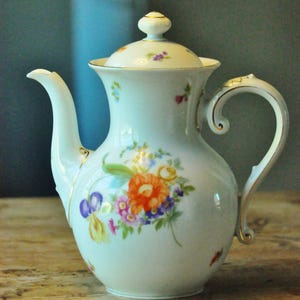 Vintage Teekanne von Rosenthal mit Blumendekor