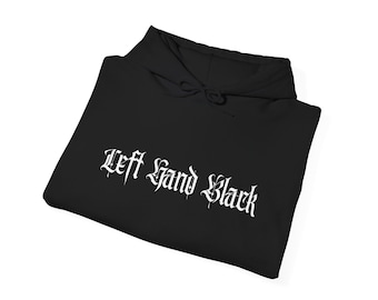 Gothic 'Left Hand Black' Hoodie, Occult Horror Merch