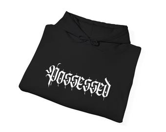 Possessed Graphic Hoodie, Gothic Occult Design