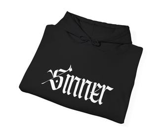 Sinner Hoodie: Edgy Gothic Horror Sweatshirt