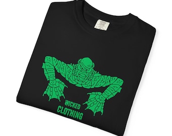 T-shirt Lagoon Creature Horror, T-shirt Goth Occult