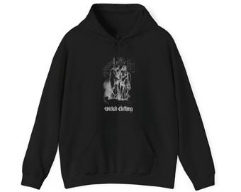 Robed Skeletons Hoodie, Dark Occult Horror Design