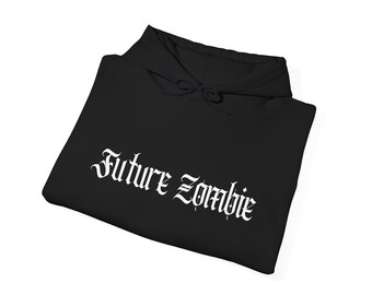 Future Zombie Hoodie, Gothic Horrorcore Graphic Print