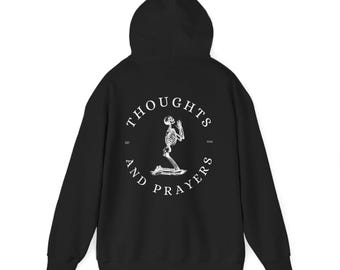 Thoughts Skeleton Hoodie: Creepy Gothic Horror Sweatshirt