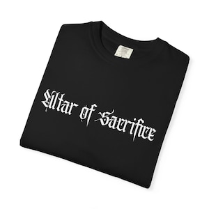 Altar of Sacrifice T-shirt, Unisex Tee, Creepy Shirt, Unique Goth Clothing, Occult Apparel, Alternative Shirt, Dark Aesthetic