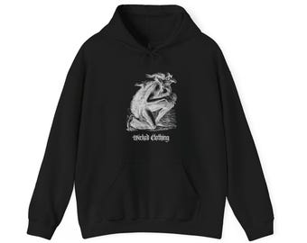 Goblin Graphic Hoodie, Creepy Halloween Pullover