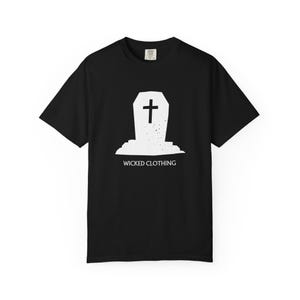 Tombstone Horror T-shirt, Unisex Tee, Creepy Shirt, Unique Goth Clothing, Occult Apparel, Alternative Shirt, Dark Aesthetic