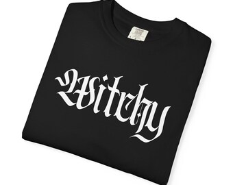 Witchy T-shirt, uniseks T-shirt, griezelig shirt, unieke gothic kleding, occulte kleding, alternatief shirt, donkere esthetiek