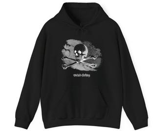 Skull & Crossbones Hoodie: Edgy Gothic Horror Sweatshirt