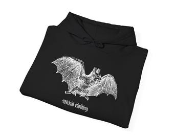 Gothic Bat Hoodie: Creepy Horrorcore Pullover