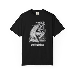 Gothic Goblin Horror T-shirt, Unisex Tee, Creepy Shirt, Unique Goth Clothing, Occult Apparel, Alternative Shirt, Dark Aesthetic