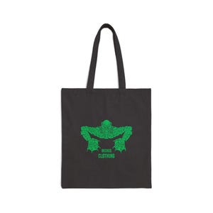 Lagoon Creature Horror Tote, Gothic, Canvas Tote, Creepy Halloween Shoulder Bag, Spooky Macabre Handbag, Witchy Reusable Grocery Bag