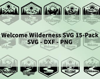 Letreros "Bienvenido a la naturaleza" (paquete de 15) - Proyecto de grabado láser o corte de vinilo