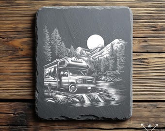 Archivo de grabado láser para autocaravanas, descarga digital para Lightburn, diseño de autocaravanas, archivo de grabado láser PNG, archivo de grabado en pizarra, uso comercial
