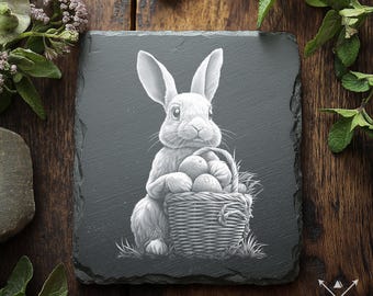 Archivo de grabado láser de conejito de Pascua - Lightburn, diseño de grabado, descarga digital para grabado láser, PNG, conejito, conejo