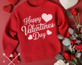 Feliz día de San Valentín SVG / DXF de San Valentín / SVG de San Valentín / Diseño de camiseta de San Valentín / Archivos PNG de grabado láser / Cricut y Silhouette