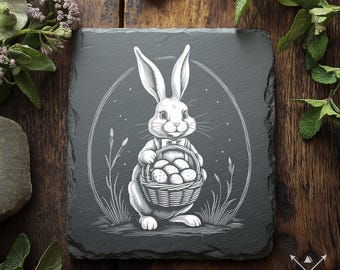 Archivo de grabado láser de conejito de Pascua - Lightburn, diseño de grabado, descarga digital para grabado láser, PNG, conejito, dibujos animados