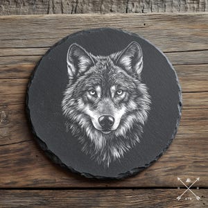 Wolf - Lightburn, Engraving Design, Digital Download for Laser Engraving - 001