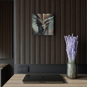 Dragon-Themed Acrylic Wall Clock | Fantasy Home Decor, Gift for Gamers, Unique Wall Art, Timeless Dragon Design, Nursery Clock