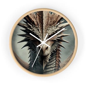 Dragon Wall Clock - Mythical Art Decor for Fantasy Lovers, Unique Home Accent, Geek Gift, Collectible Wall Art, Modern Clock Design
