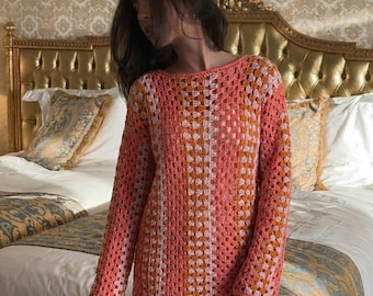Granny Stitch Crochet Dress Pattern, Boho Tunic, Beginner Friendly (PDF Download)