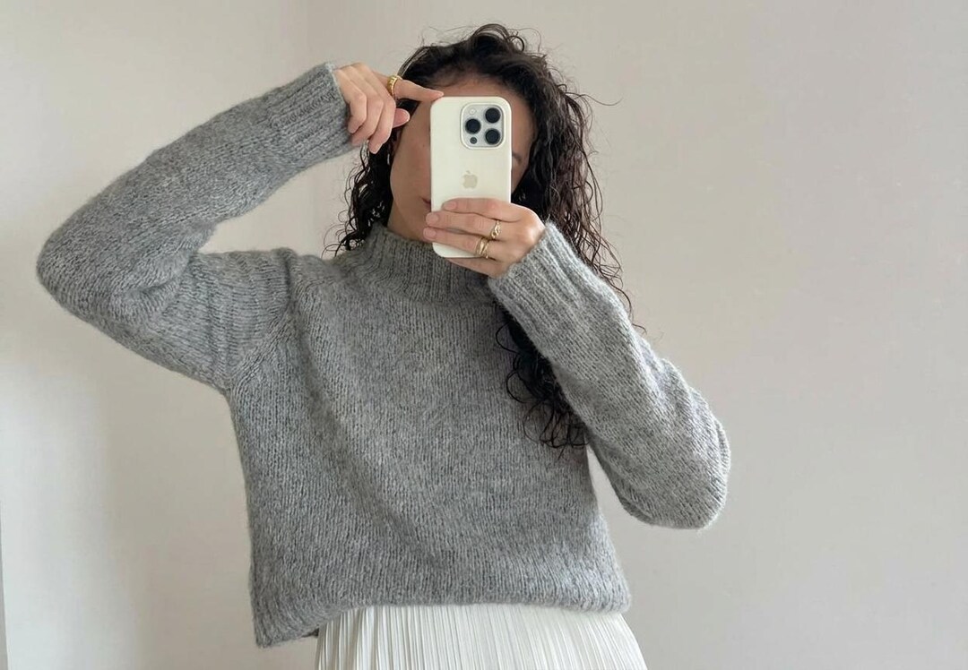 Easy Raglan Jumper Knitting Pattern PDF – Modern Oversized Knit Sweater ...