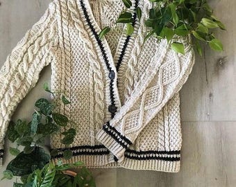 Taylor Aran Cable Cardigan Knitting Pattern • Folklore Inspired (PDF Download)