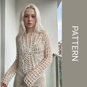 Patrón de cárdigan de crochet con telaraña: disfraz de Halloween (PDF)