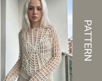 Spider Web Crochet Cardigan Pattern: Halloween Costume (PDF)