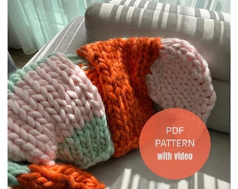 Chunky Cardigan Pattern, Wool, Knit Chunky Cardigan, Hand Knit Cardigan, Colorful Knitting Pattern, Beginner Friendly Knitting Pattern,