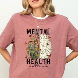 Mental Health Matters T-Shirt, Retro Mental Health Awareness Tee, Anxiety Therapist Shirt, Psychologist Gift, Positive Self-Love Sweatshirt