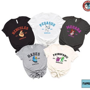 Sudadera de Disney con mitología griega, camiseta de Disney con Hércules, camiseta de Phil con Hades, Megara y Pegaso, camiseta de Pain and Panic, camiseta clásica de dibujos animados de Disney