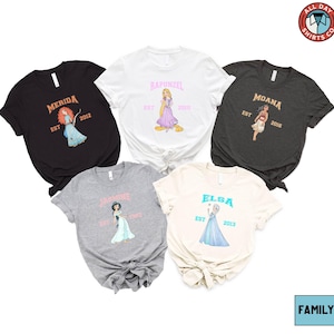 Retro Disney Princess Shirt, Snow White Ariel Belle Rapunzel Tee, Magic Kingdom Girl Trip Shirt, Disneyland Family Vacation Tee