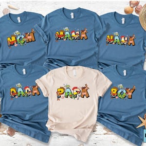 Bijpassend T-shirt voor de hele familie, Disney-verjaardagsshirt, Toy Story shirt papa en moeder, Disney-trui familie-uitstapje, bijpassende Disney-trui