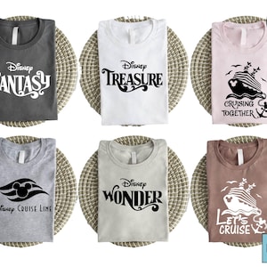 Disney Cruise Shirt, Familienurlaub Let&#39;s Cruise T-Shirt, Disney Fantasy Wunsch Magic Dream Treasure Wonder Trip T-Shirt