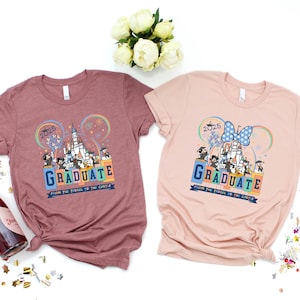 Mickey & Friends Graduation Shirt, From The Tassel To The Castle Disney Graduate Shirt, Class of 2025 Senior Trip Tee, Disneyland Grad Night