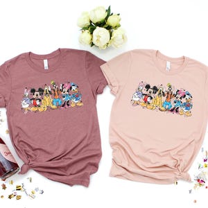 Disney Friends Shirt, Mickey Minnie Donald Daisy Goofy Pluto Tee, Classic Disney T-Shirt, Cartoon Character Sweater, Mickey and Friends Gift