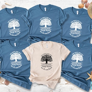 Camiseta de reunión familiar, sudadera familiar personalizada, camiseta con raíces profundas, camiseta personalizada con árbol genealógico, camisetas de reunión a juego