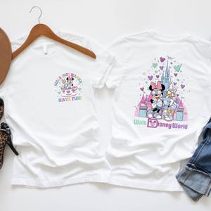 Walt Disney World Girls Shirt, Minnie And Daisy Castle T-Shirt, Girls Just Wanna Have Fun Tee, Disney Park Shirt, Pastel Cartoon Sweatshirt