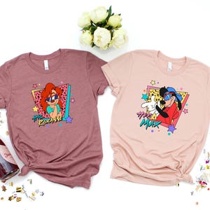 Koppels bijpassende Disney shirt, zijn Roxanne Her Max T-shirt, jaren 90 cartoon liefde T-shirt, retro koppel sweatshirt, grappig Goofy filmshirt