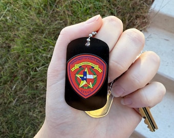 Benutzerdefinierte UV DTF gedruckt Hundemarke | Law Enforcement Badge, DPS Aufnäher