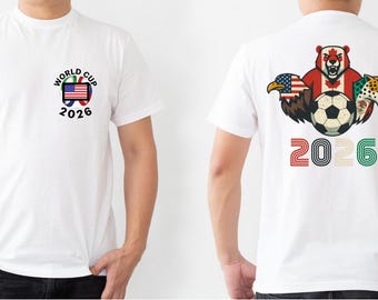 World Soccer 2026 Graphic Tee, USA Canada Mexico, Sports Fan Shirt, Fifa World Cup