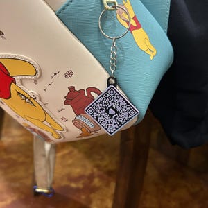 Llavero con código QR impreso en 3D personalizado, etiqueta de escaneo personalizada para enlaces, etiqueta de escaneo para eventos, redes sociales y tarjetas de presentación.