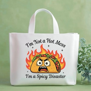Funny Tote Bag, Sarcastic Quote Tote, Reusable Grocery Bag, Gift for Her, Humorous Tote Bag with Graphic Print, Funny Reusable Tote Bag
